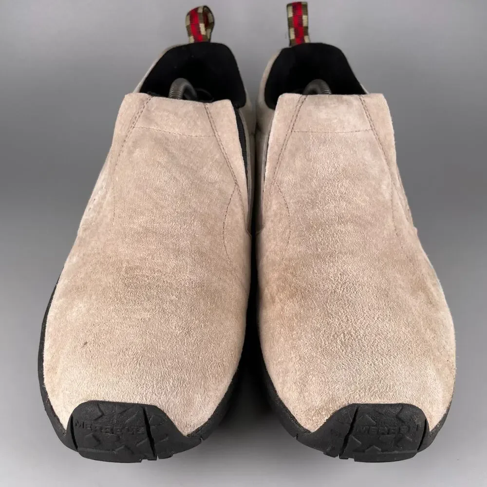 Merrell Jungle Moc Classic Men’s 12 Taupe Suede Slip On Comfort Loafers Shoe GUC